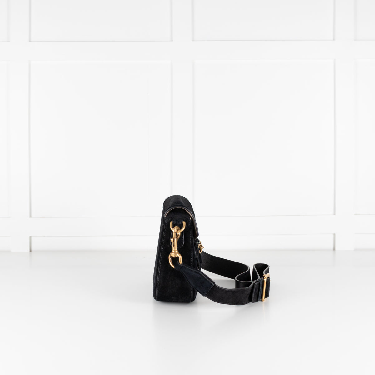 Gucci Medium Suede Lady Web Crossbody