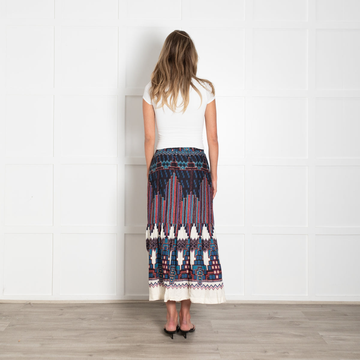 Ba&Sh Multi Geometric Print Maxi Skirt