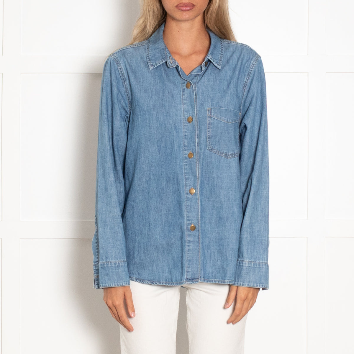 By Iris Blue Denim Long Shirt