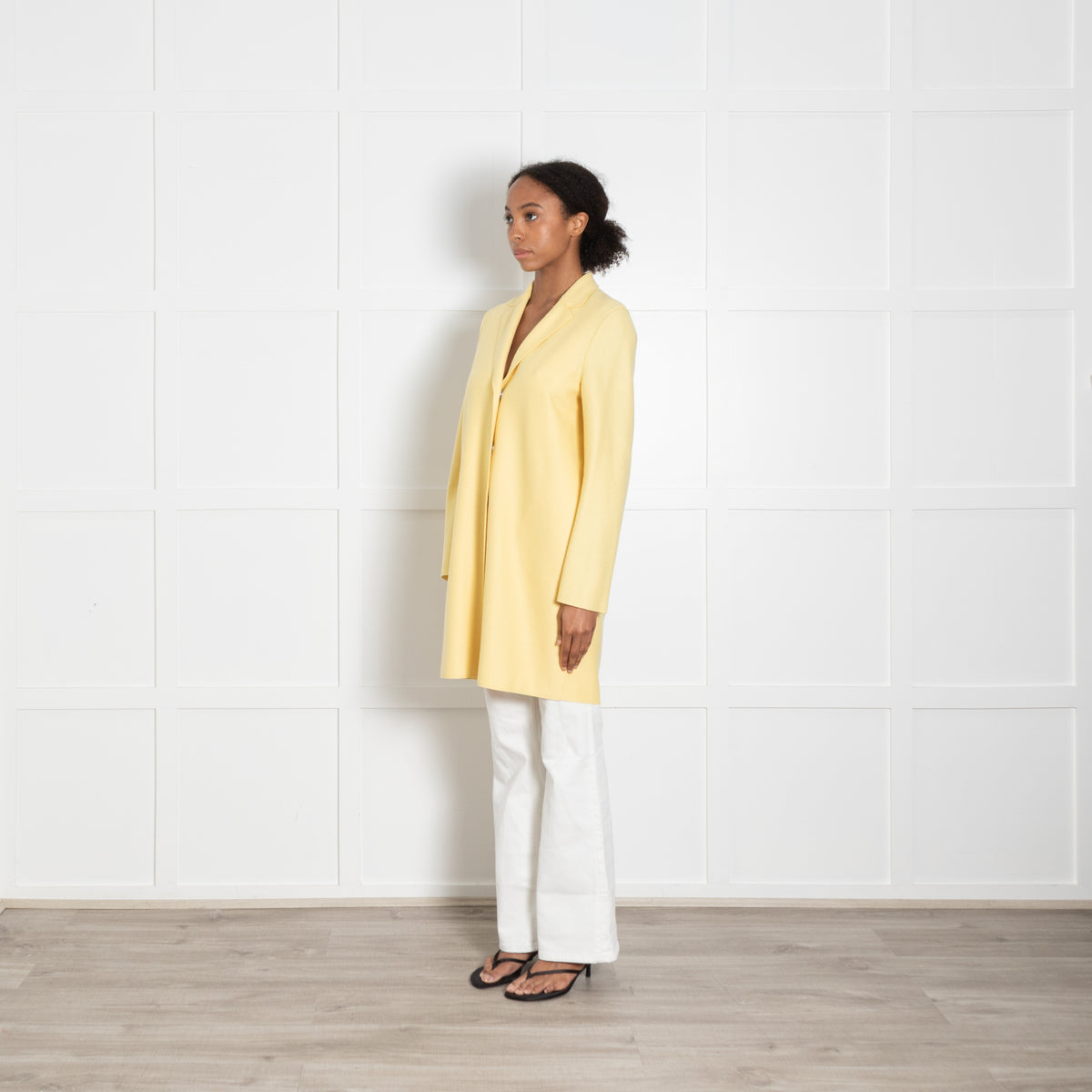 Harris Wharf Buttercup Yellow Double Faced Wool Coat