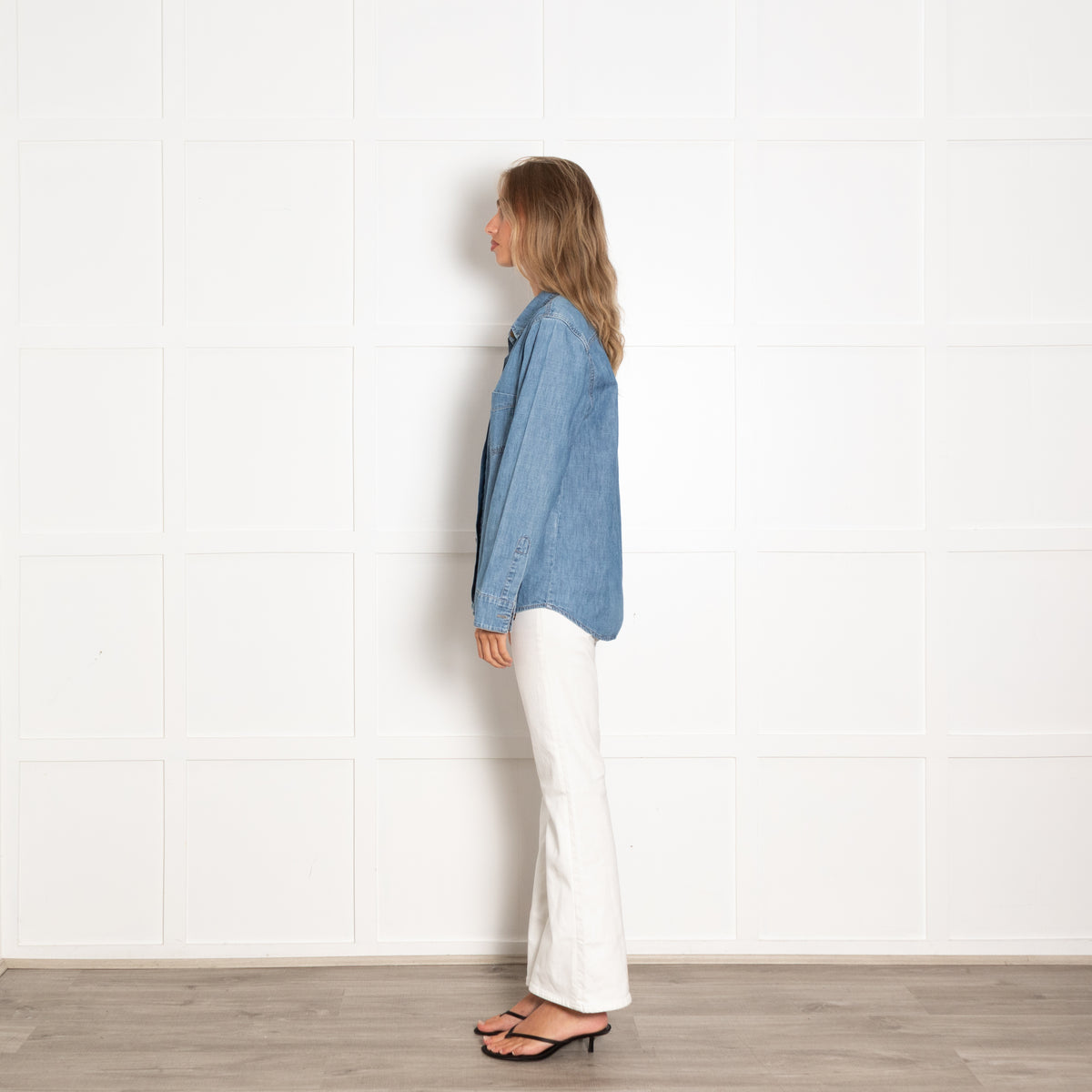 By Iris Blue Denim Long Shirt