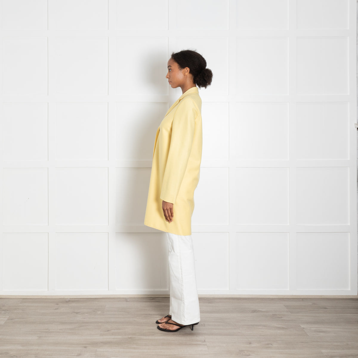 Harris Wharf Buttercup Yellow Double Faced Wool Coat