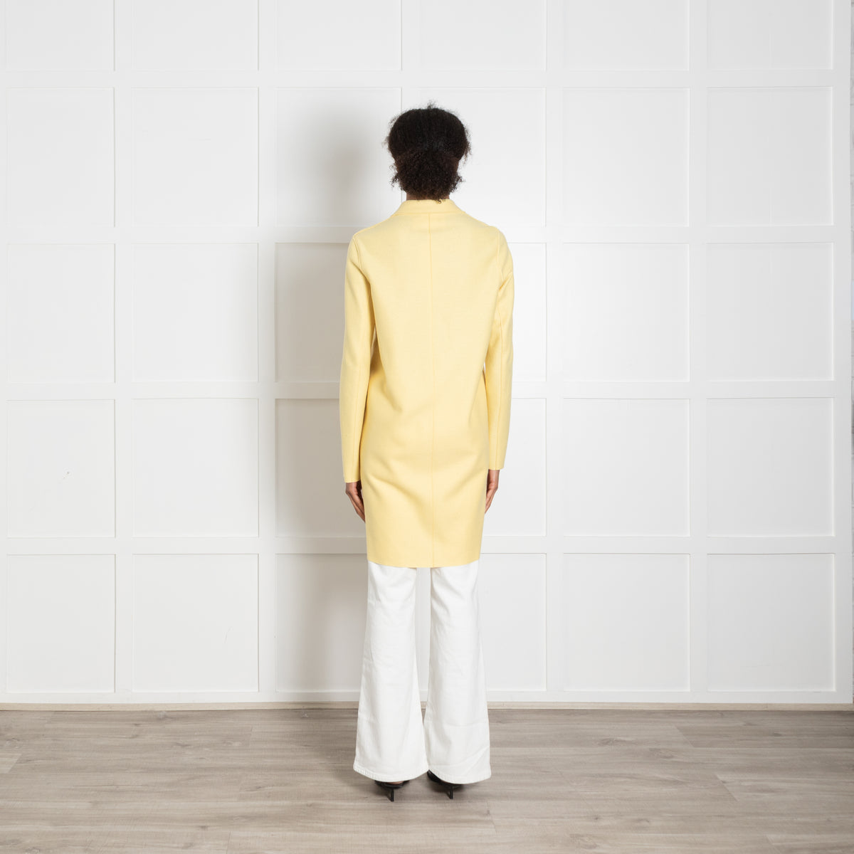 Harris Wharf Buttercup Yellow Double Faced Wool Coat