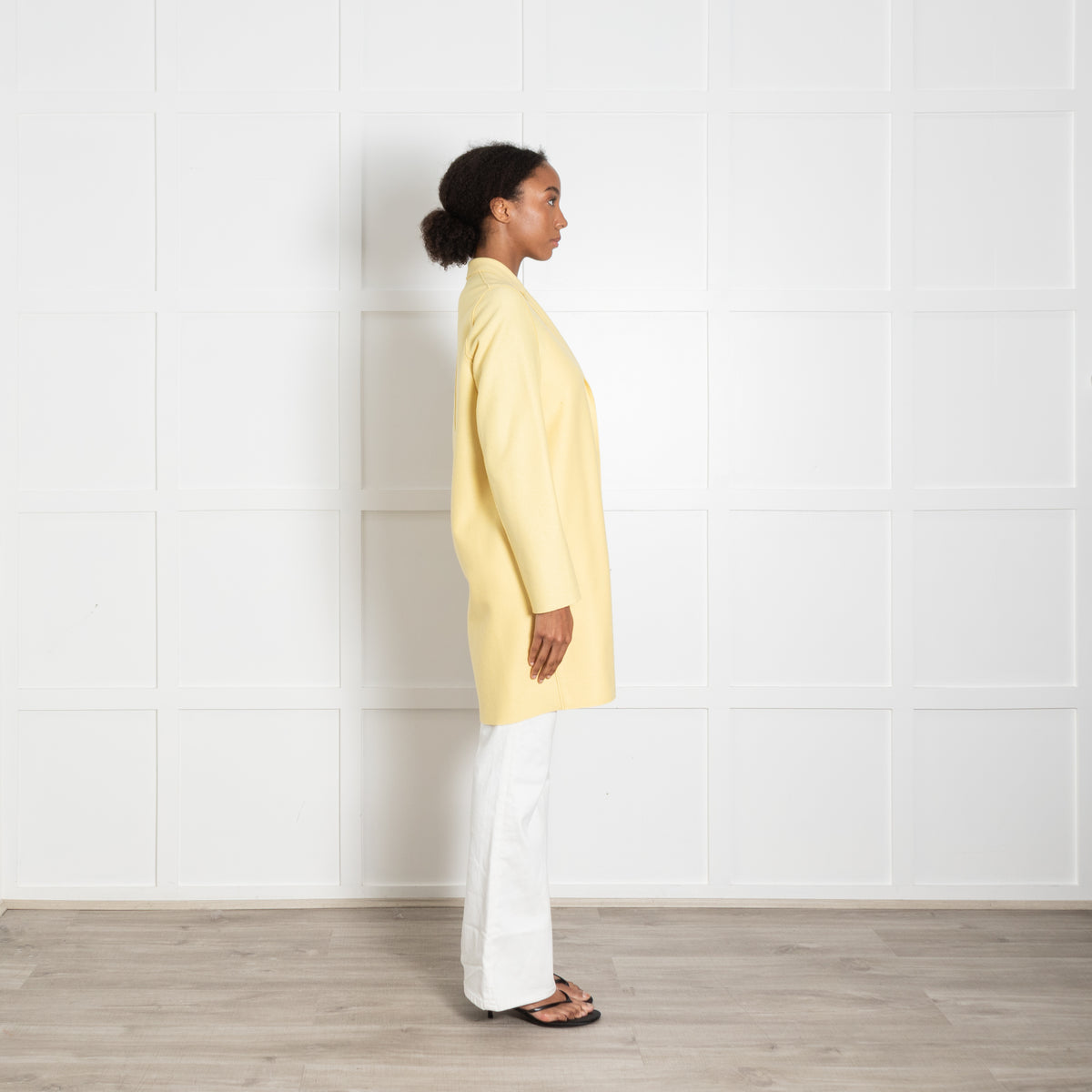 Harris Wharf Buttercup Yellow Double Faced Wool Coat