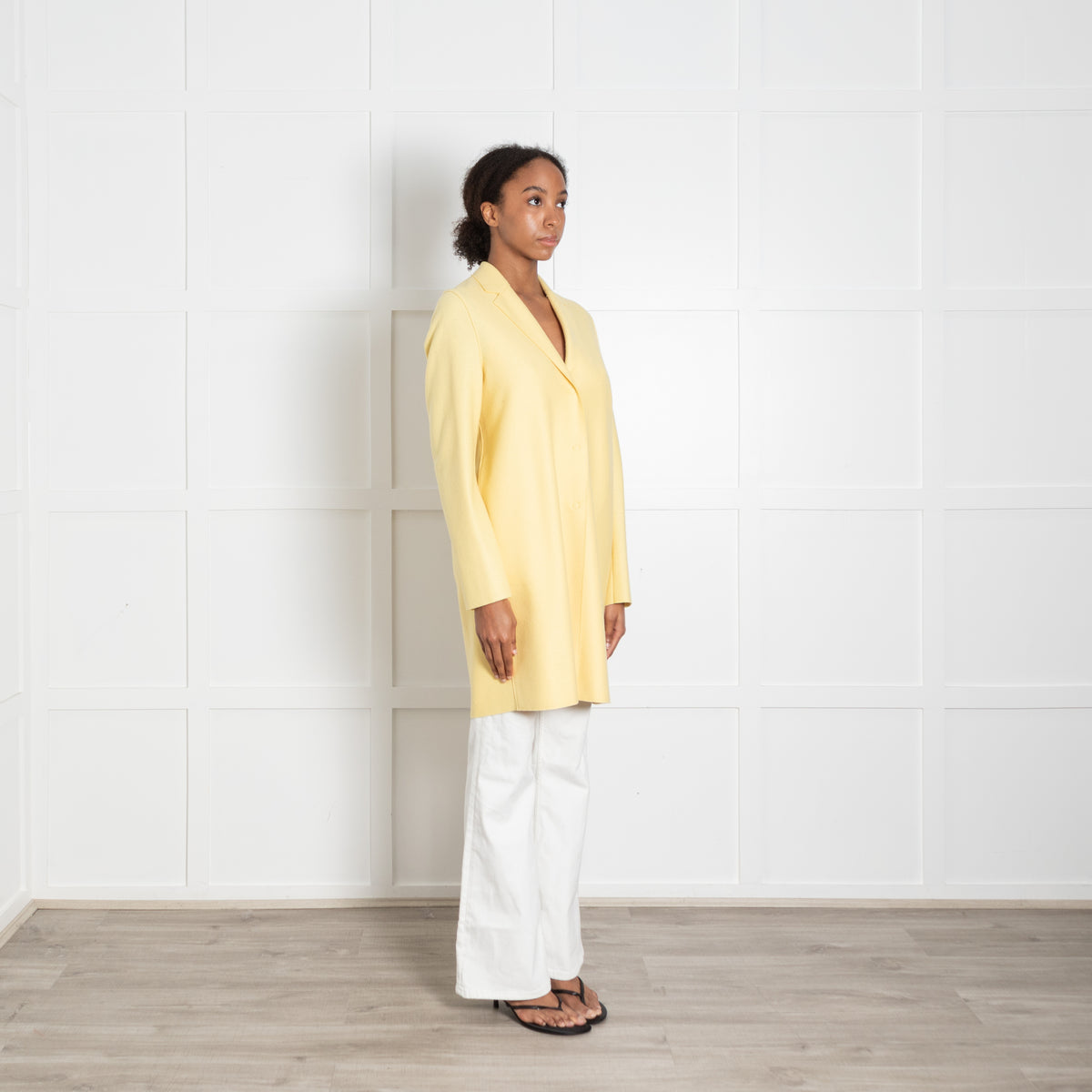 Harris Wharf Buttercup Yellow Double Faced Wool Coat