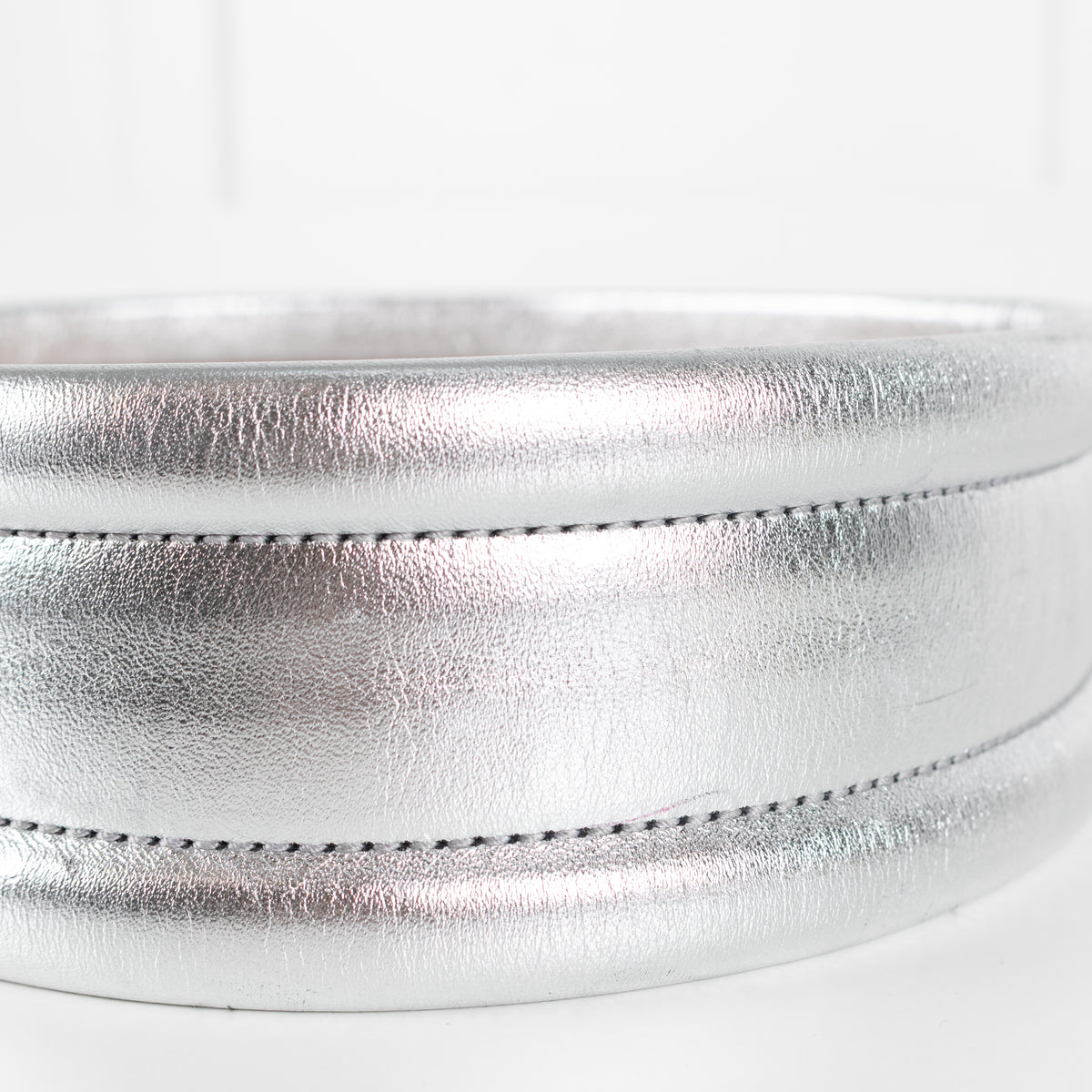 Alexander McQueen Silver Wide Waist Belt