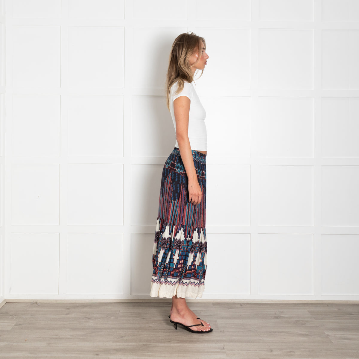 Ba&Sh Multi Geometric Print Maxi Skirt