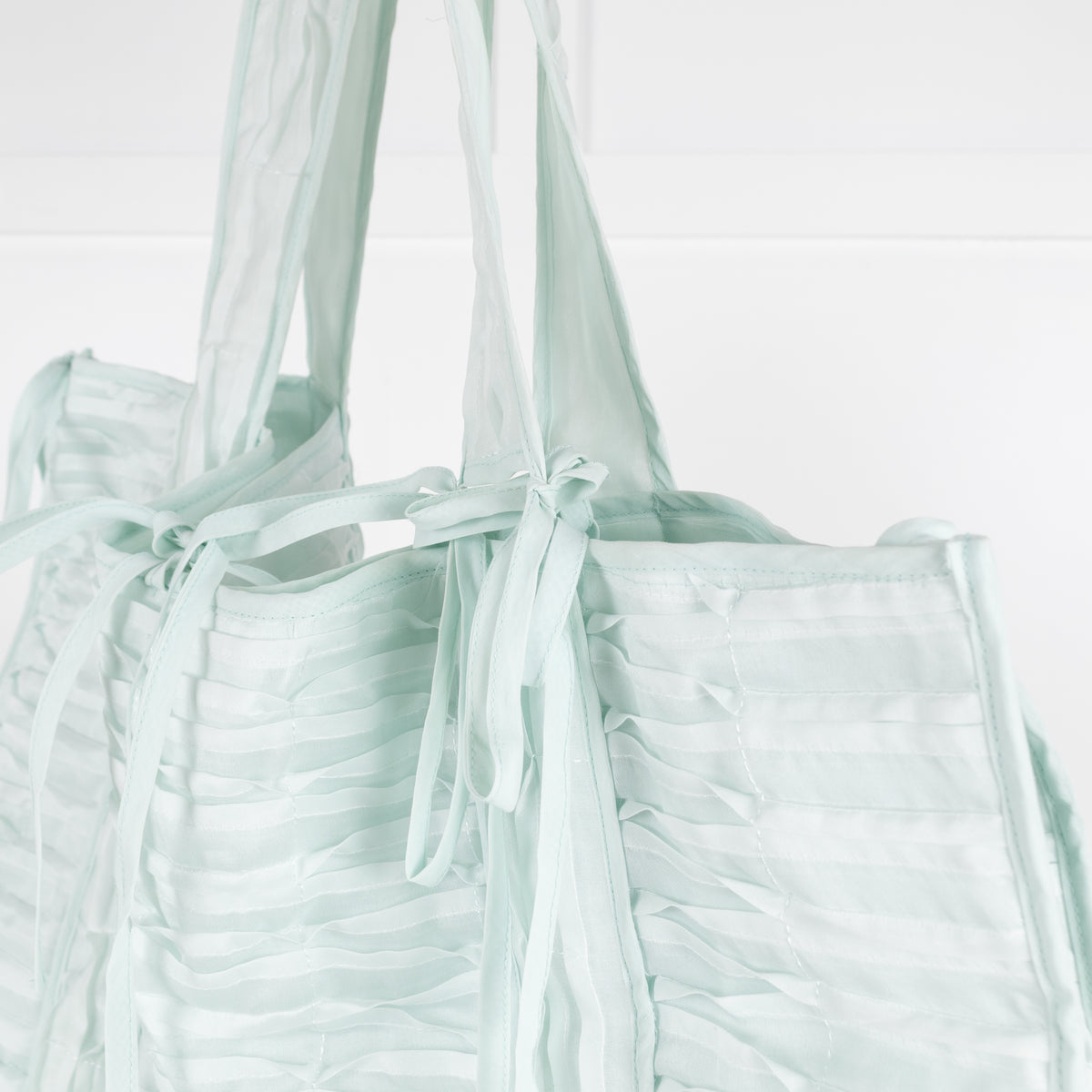 Cecilie Bahnsen Mint Green Fabric Extra Large Tote Bag