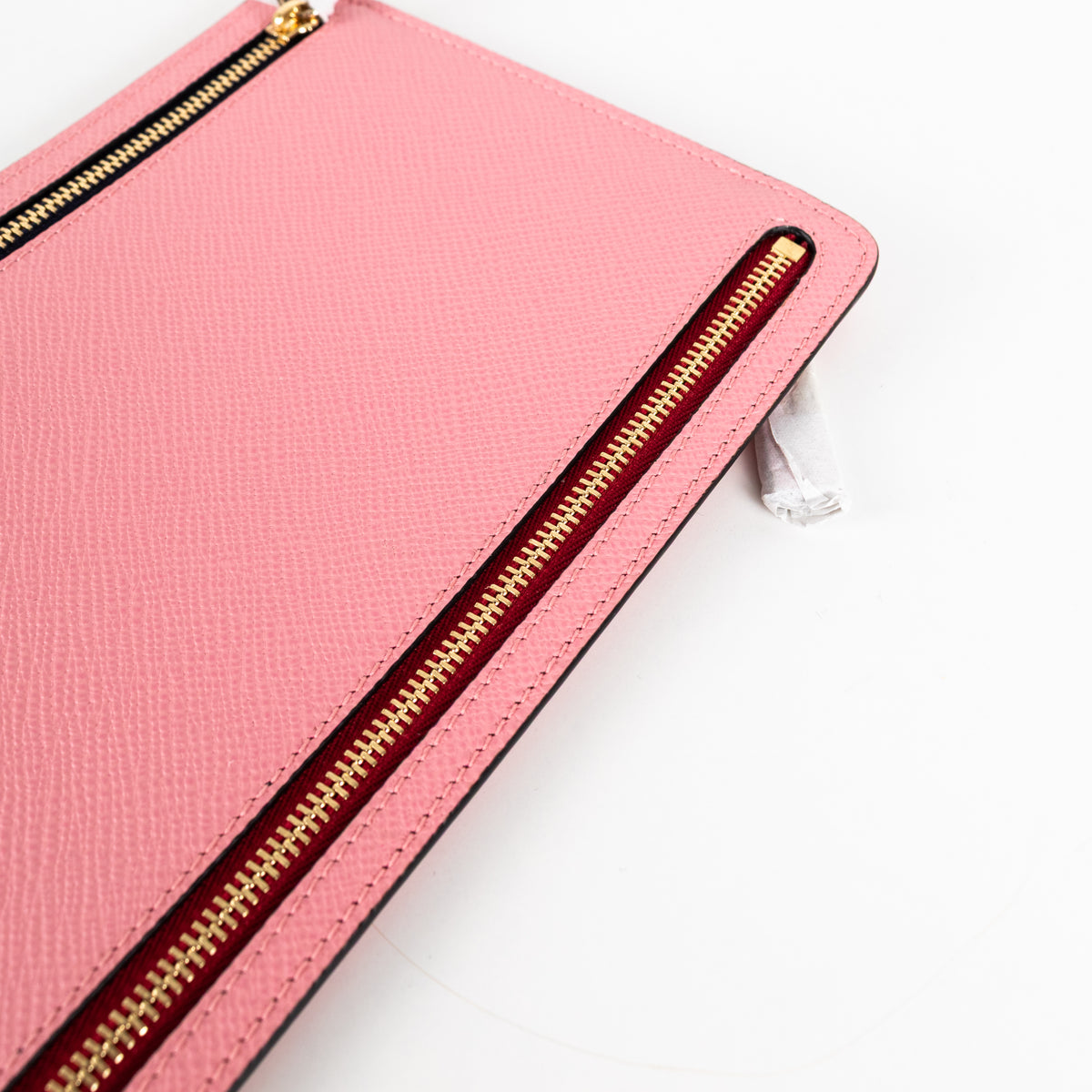 Smythson Candy Pink Multi-Zip  Cross Grain Leather Case