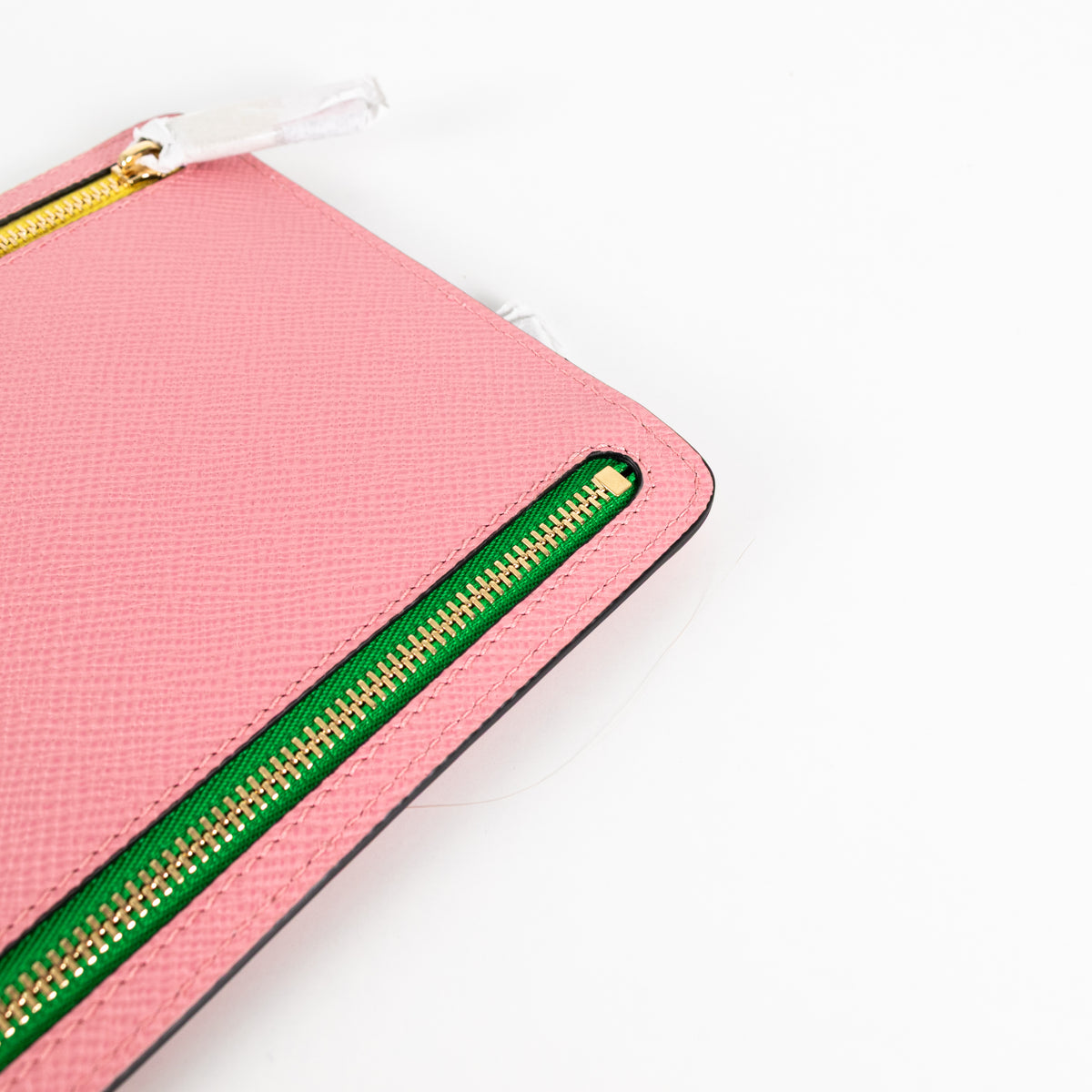 Smythson Candy Pink Multi-Zip  Cross Grain Leather Case