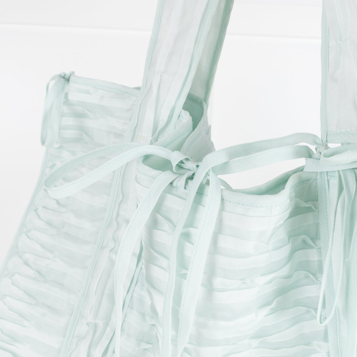 Cecilie Bahnsen Mint Green Fabric Extra Large Tote Bag