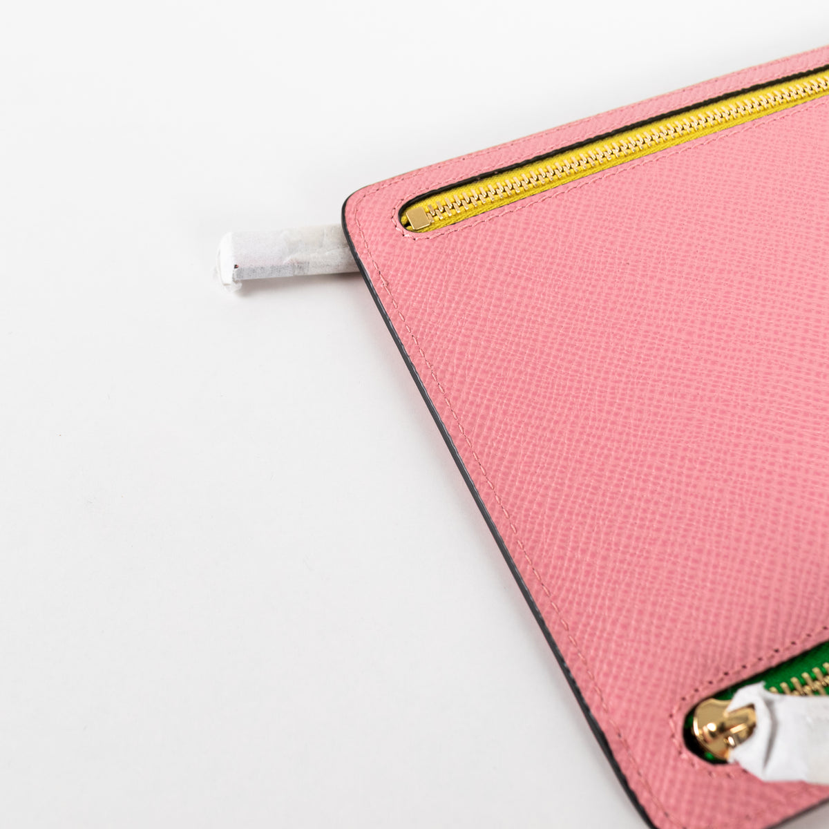 Smythson Candy Pink Multi-Zip  Cross Grain Leather Case