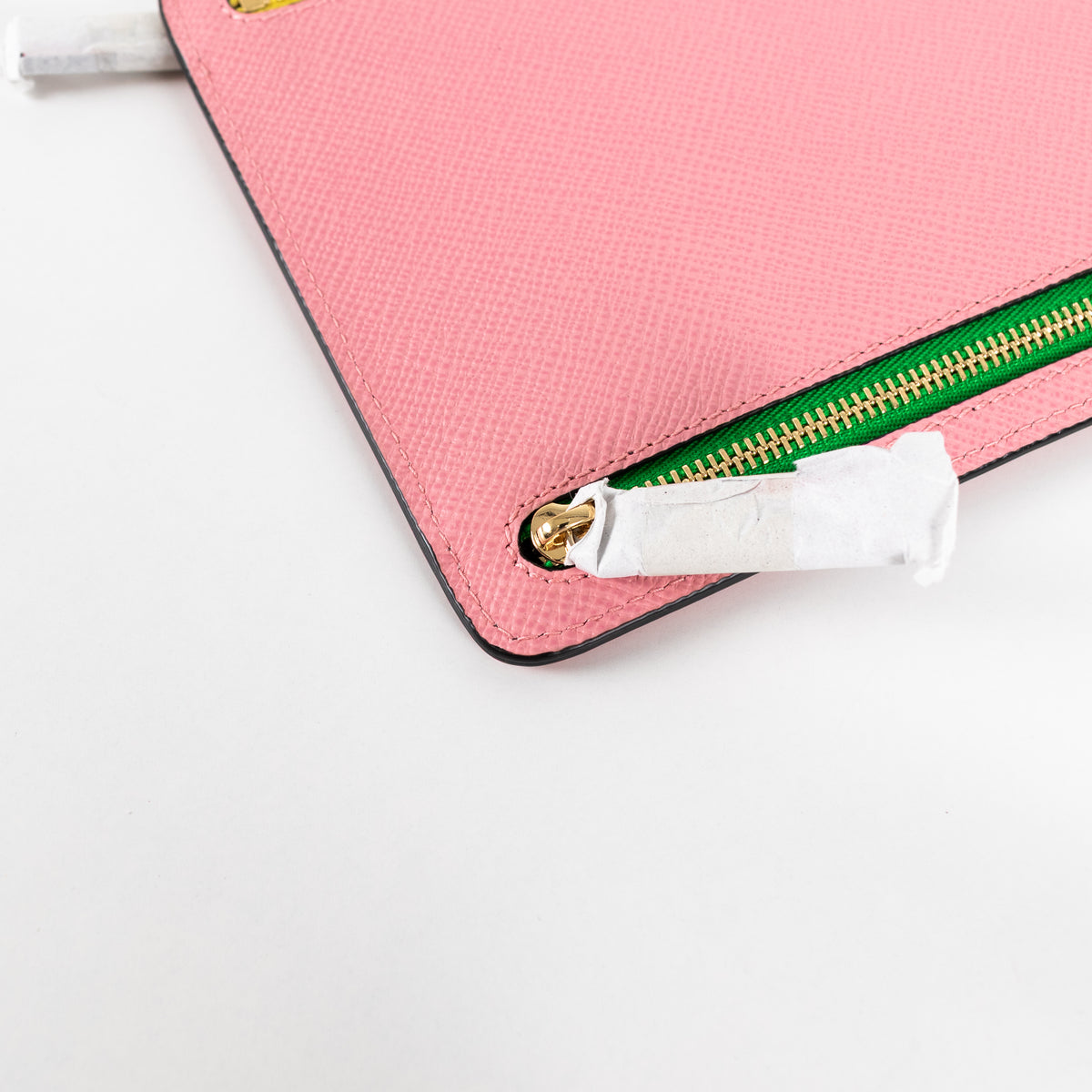 Smythson Candy Pink Multi-Zip  Cross Grain Leather Case
