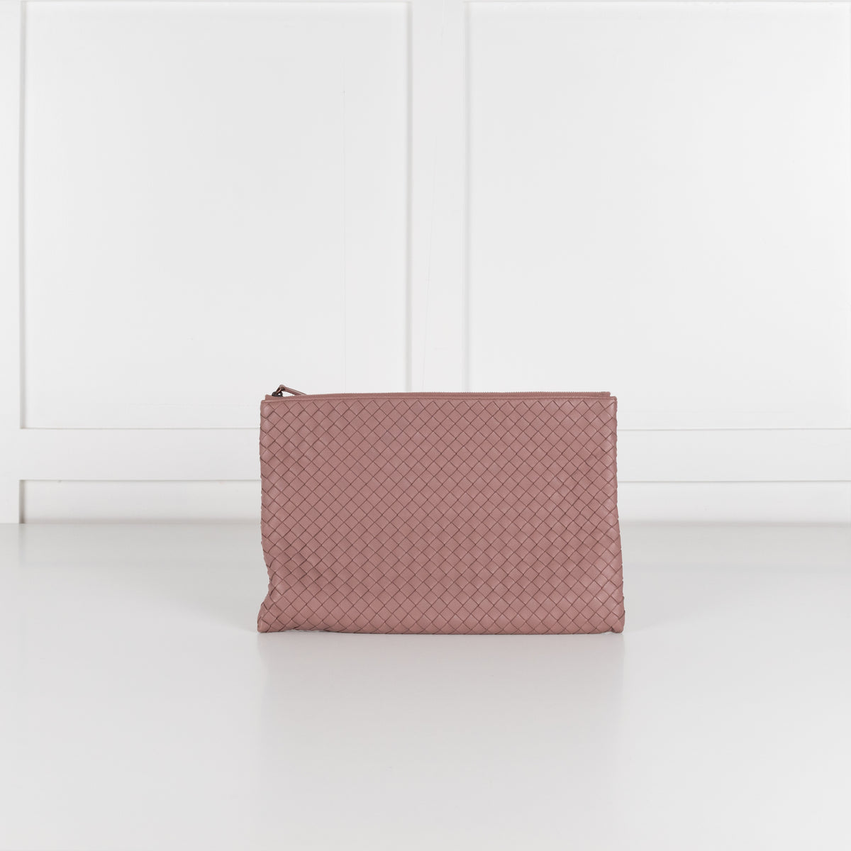 Bottega Veneta Blush Intrecciato Leather Pouch
