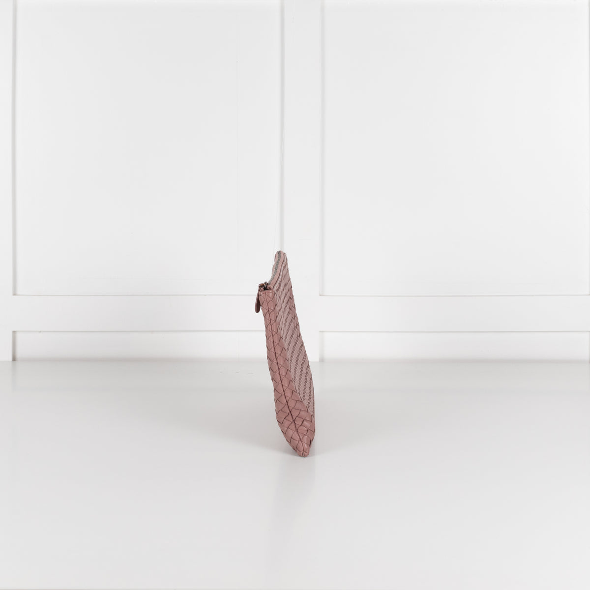 Bottega Veneta Blush Intrecciato Leather Pouch