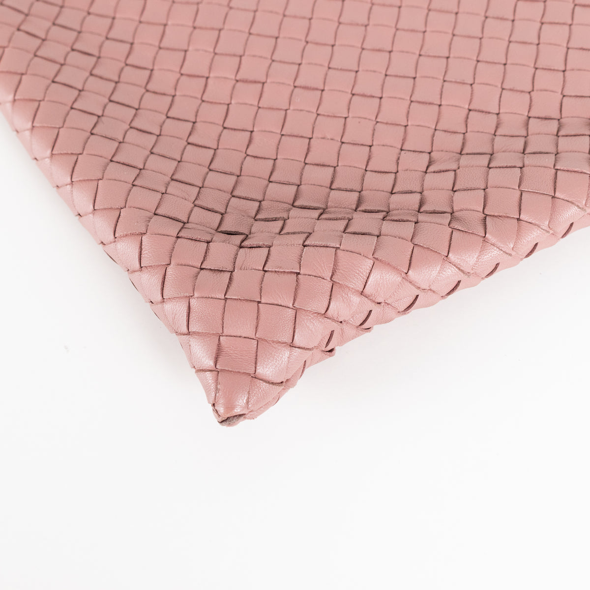 Bottega Veneta Blush Intrecciato Leather Pouch