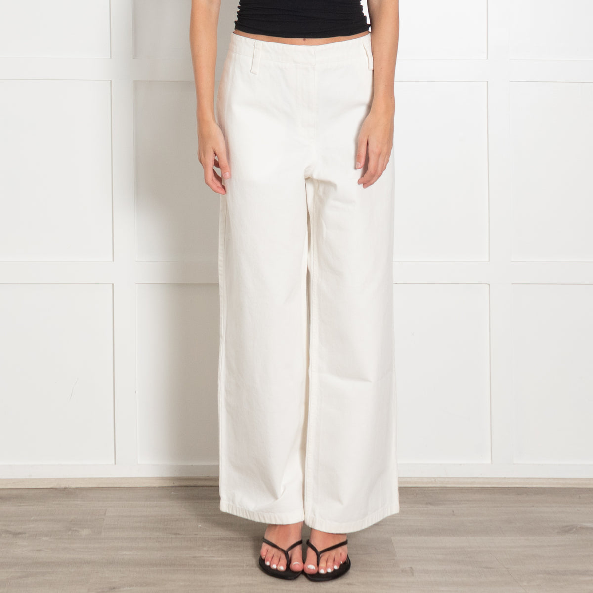 The Row Cream Crop Jeans