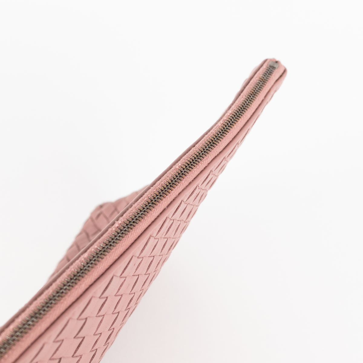 Bottega Veneta Blush Intrecciato Leather Pouch