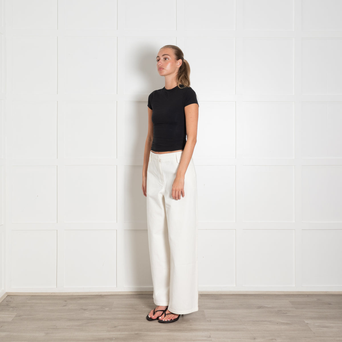 The Row Cream Crop Jeans