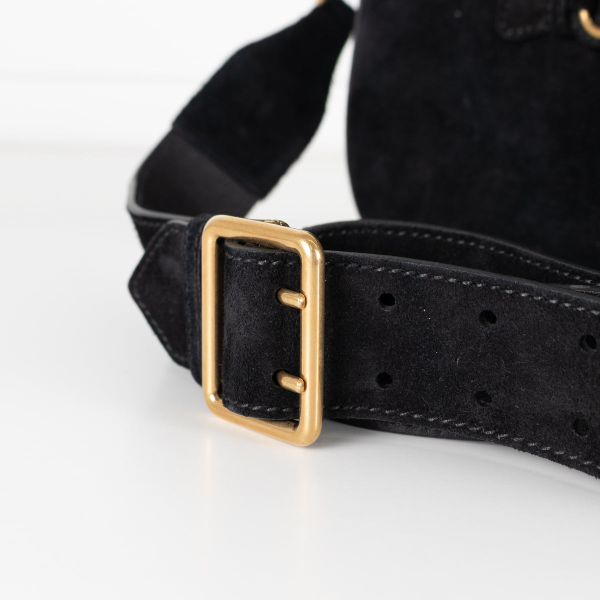Gucci Medium Suede Lady Web Crossbody