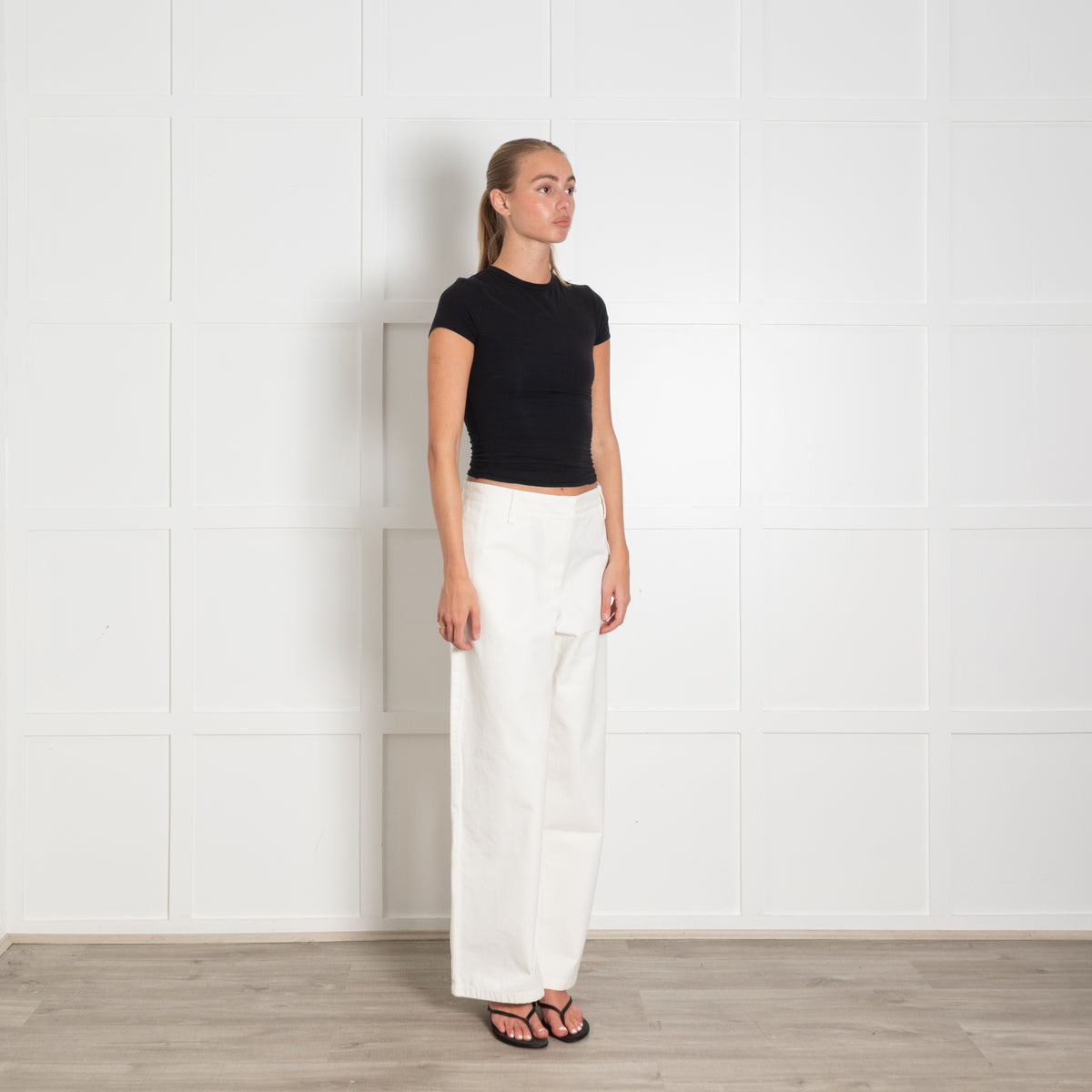 The Row Cream Crop Jeans