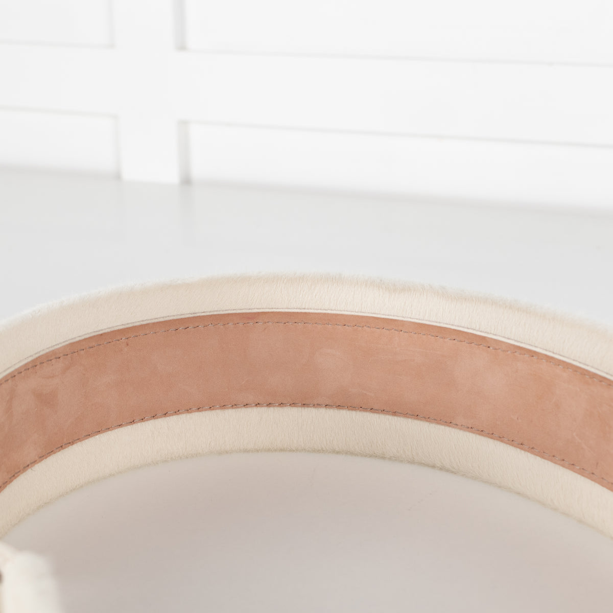 Alexander McQueen White Pony Hair Wide Waist Belt