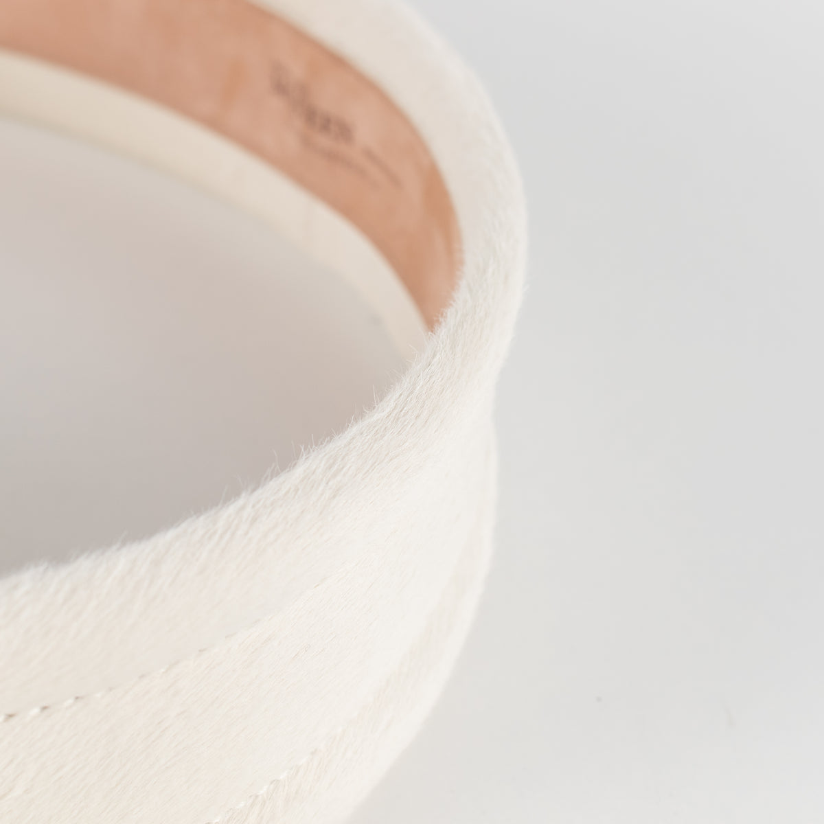 Alexander McQueen White Pony Hair Wide Waist Belt