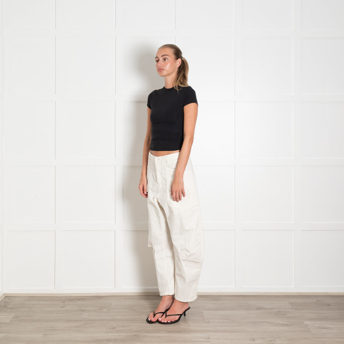 Nili Lotan White Cotton Shon Balloon Leg Trousers