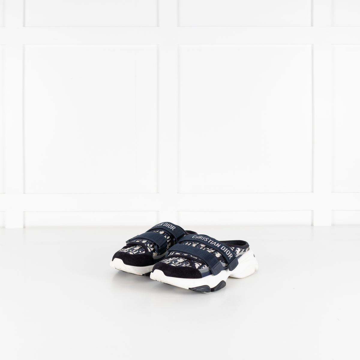 Christian Dior Navy White D-Wander Slide On Trainers