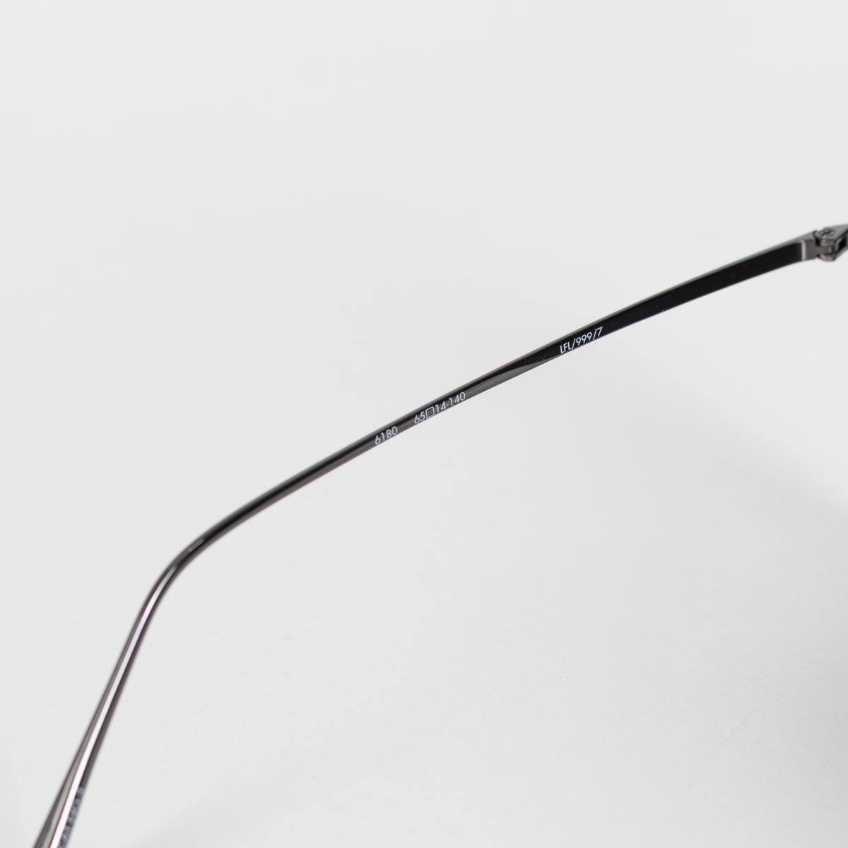 Linda Farrow Gunmetal Titanium Oversized Aviators with Black Lenses