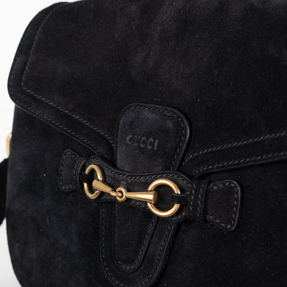 Gucci Medium Suede Lady Web Crossbody