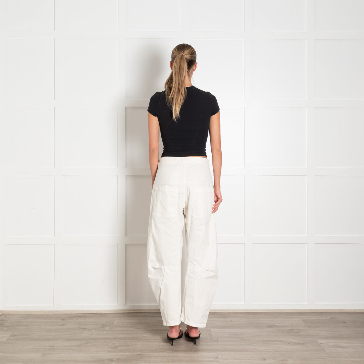 Nili Lotan White Cotton Shon Balloon Leg Trousers