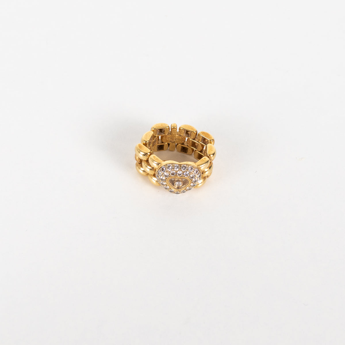 Chopard Gold Happy Diamonds Flexible Chain Ring