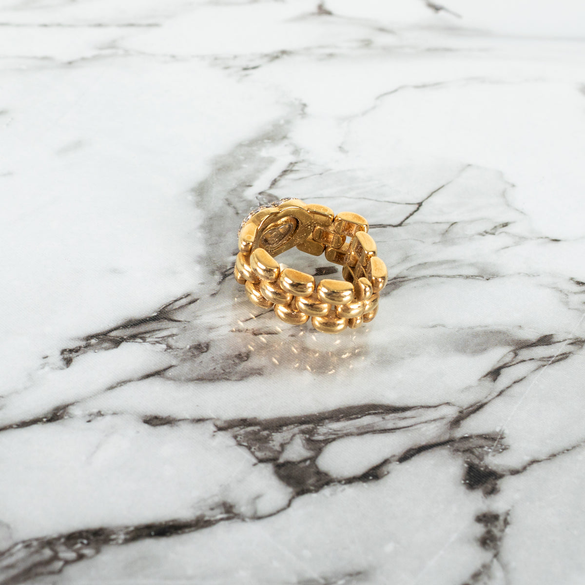 Chopard Gold Happy Diamonds Flexible Chain Ring