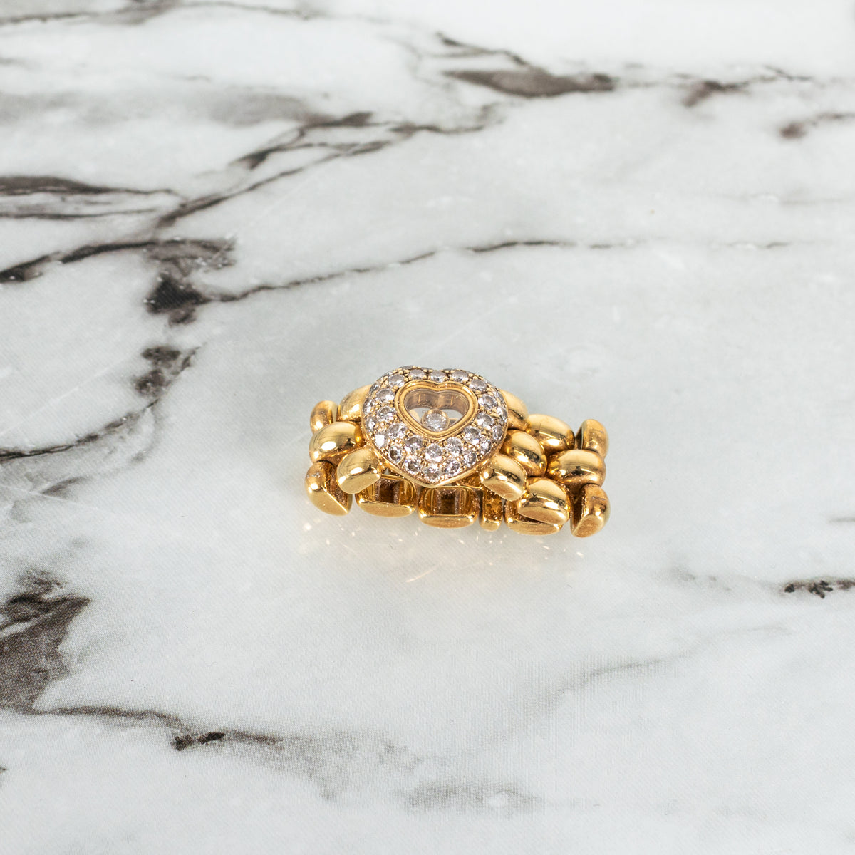 Chopard Gold Happy Diamonds Flexible Chain Ring