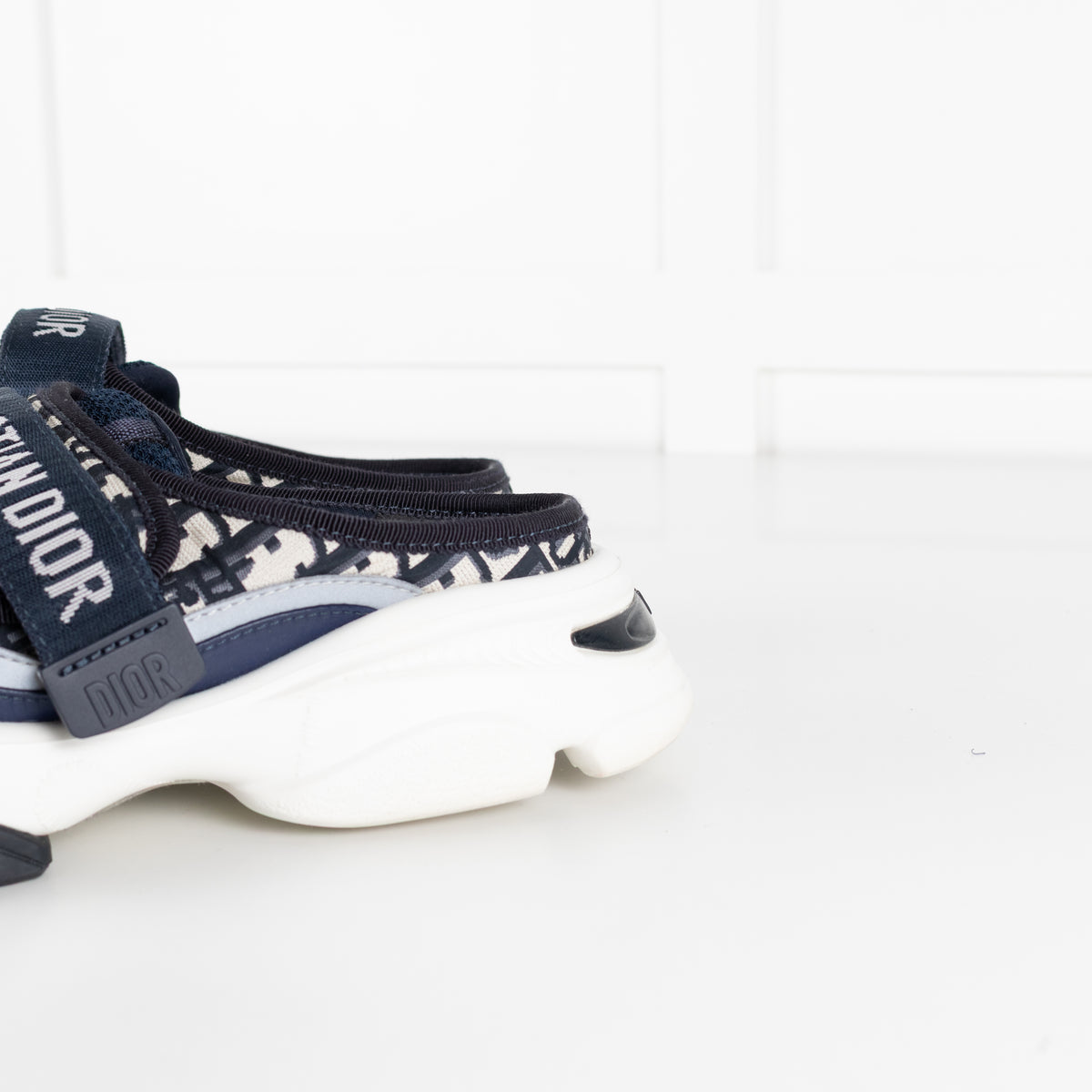 Christian Dior Navy White D-Wander Slide On Trainers
