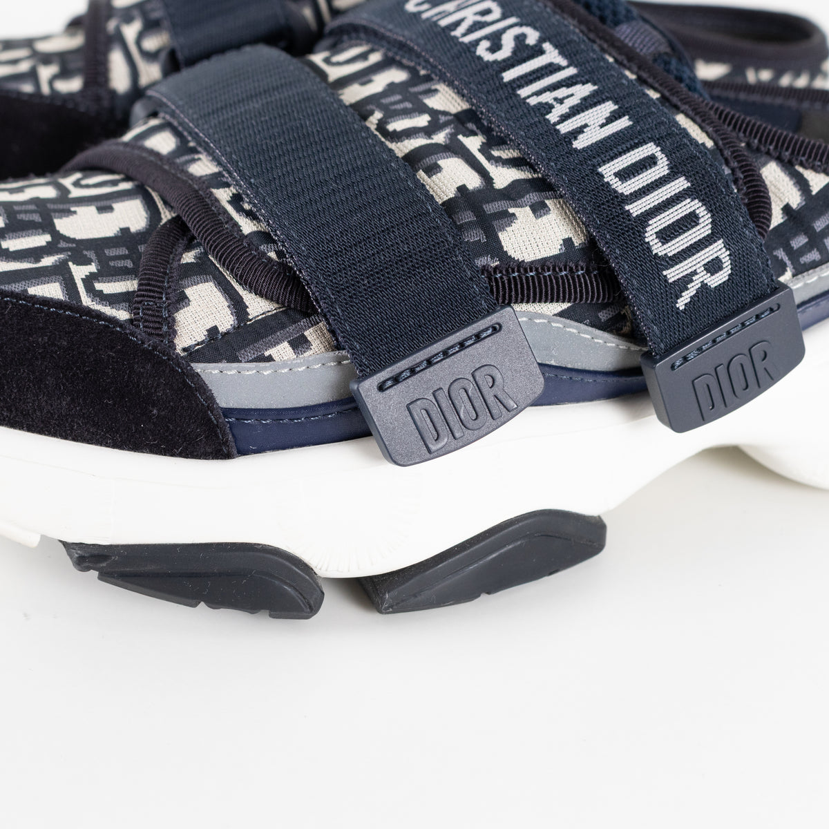 Christian Dior Navy White D-Wander Slide On Trainers