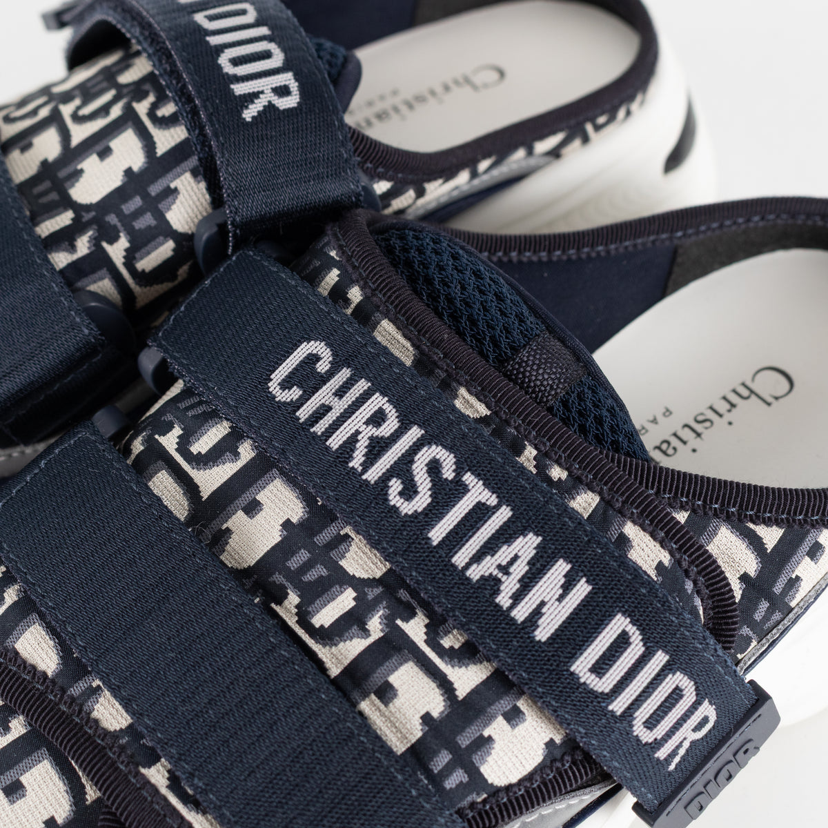 Christian Dior Navy White D-Wander Slide On Trainers