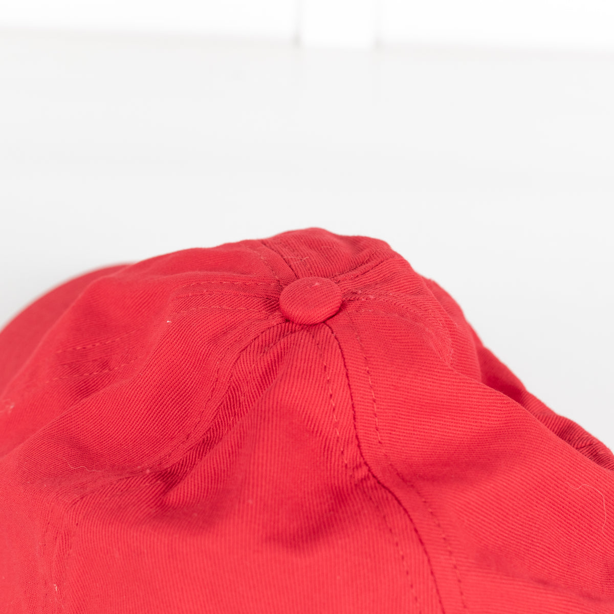 Ganni Red Cotton Hat With Front Logo Embroidered