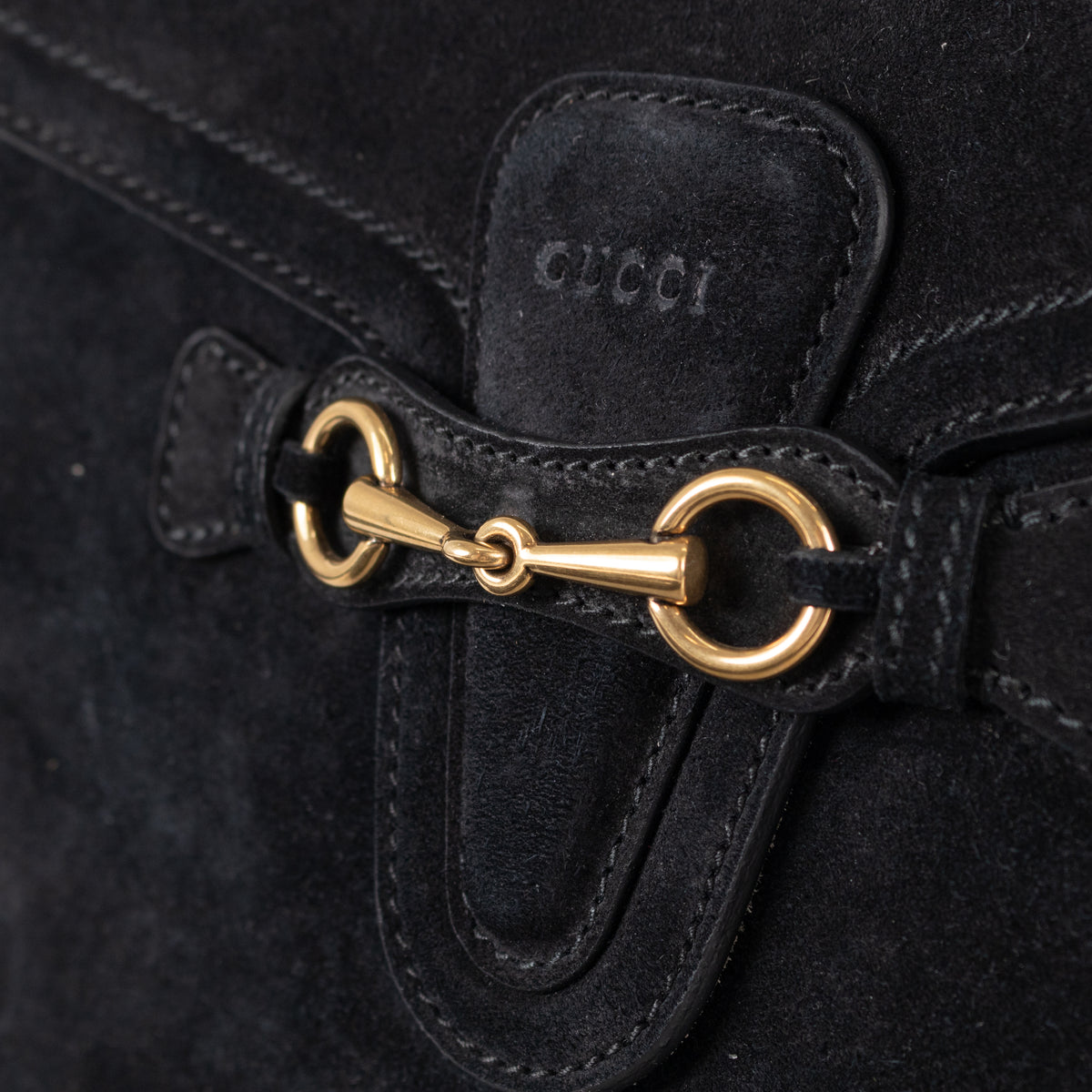 Gucci Medium Suede Lady Web Crossbody