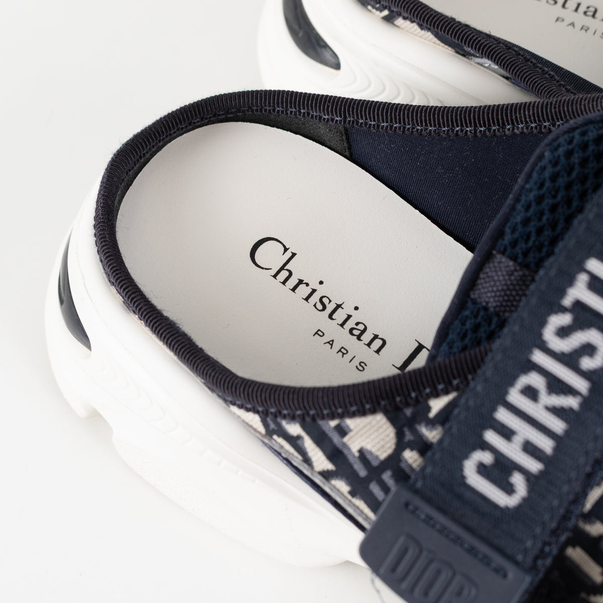 Christian Dior Navy White D-Wander Slide On Trainers