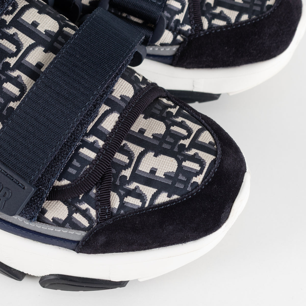 Christian Dior Navy White D-Wander Slide On Trainers