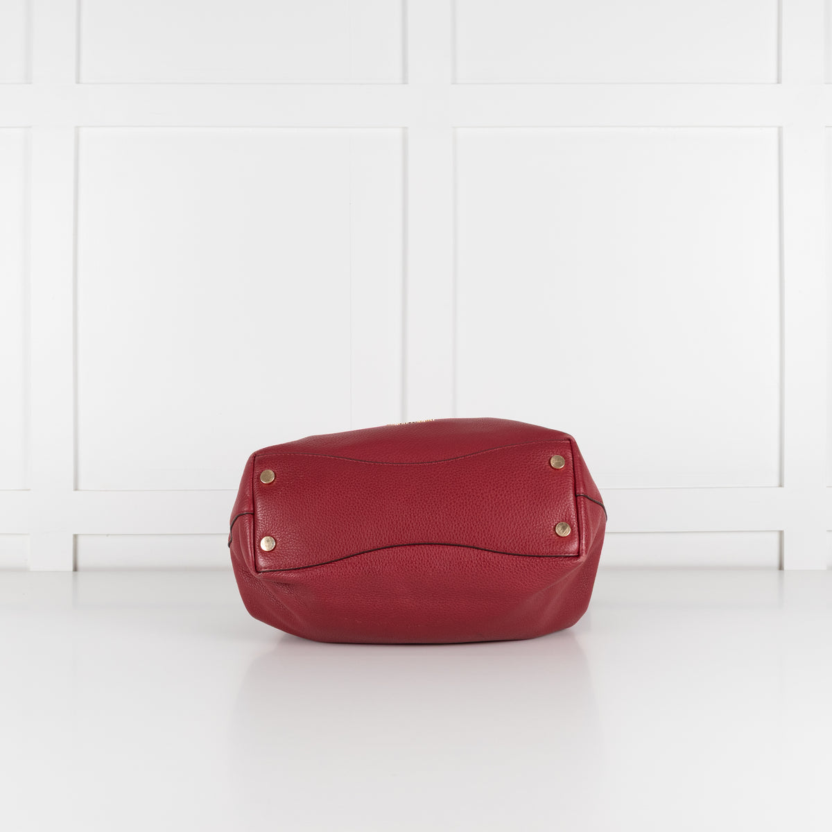 Michael Kors Red Pebbled Leather Kensington Tote Bag