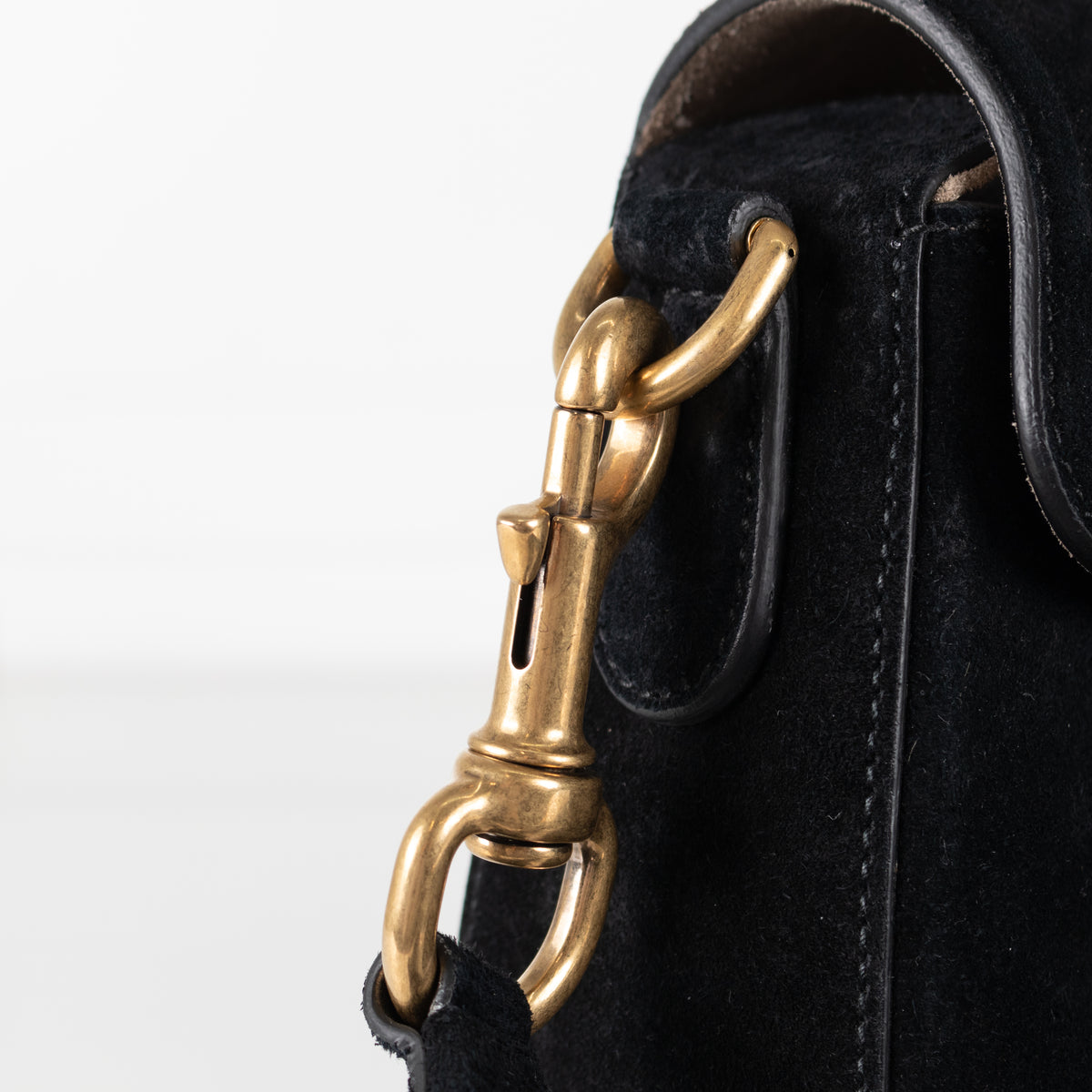 Gucci Medium Suede Lady Web Crossbody