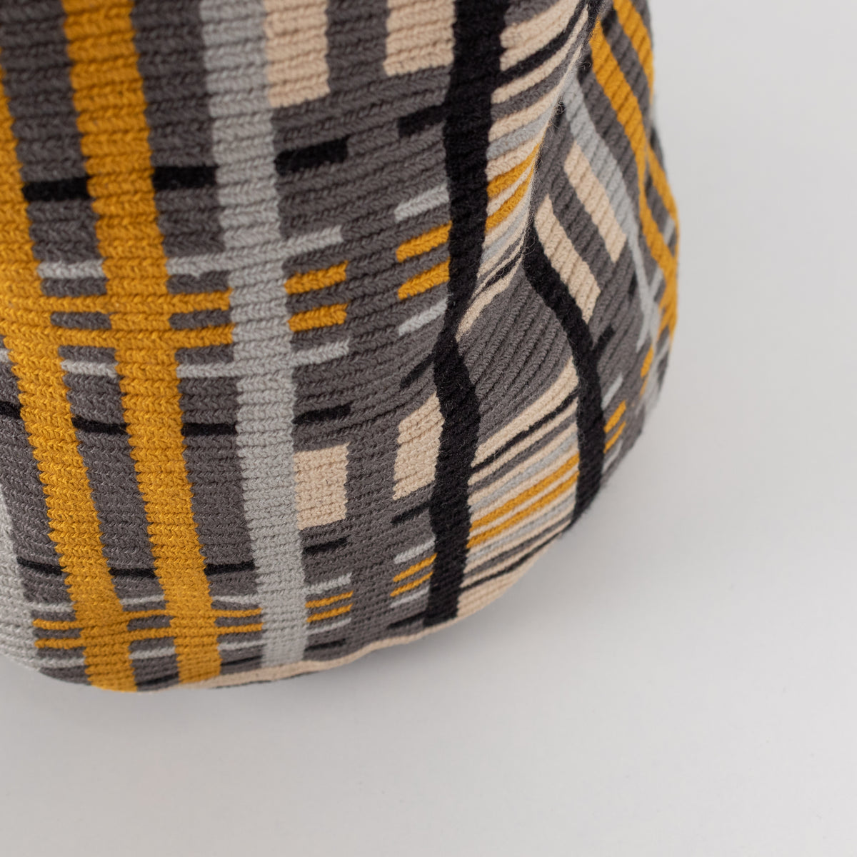 Guanabana Cream Blue Mustard Woven Geometric Pattern Crossbody