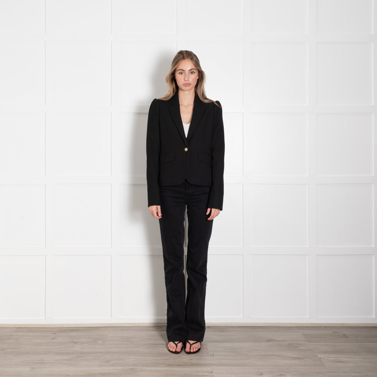 Me + Em Black Textured Blazer Jacket