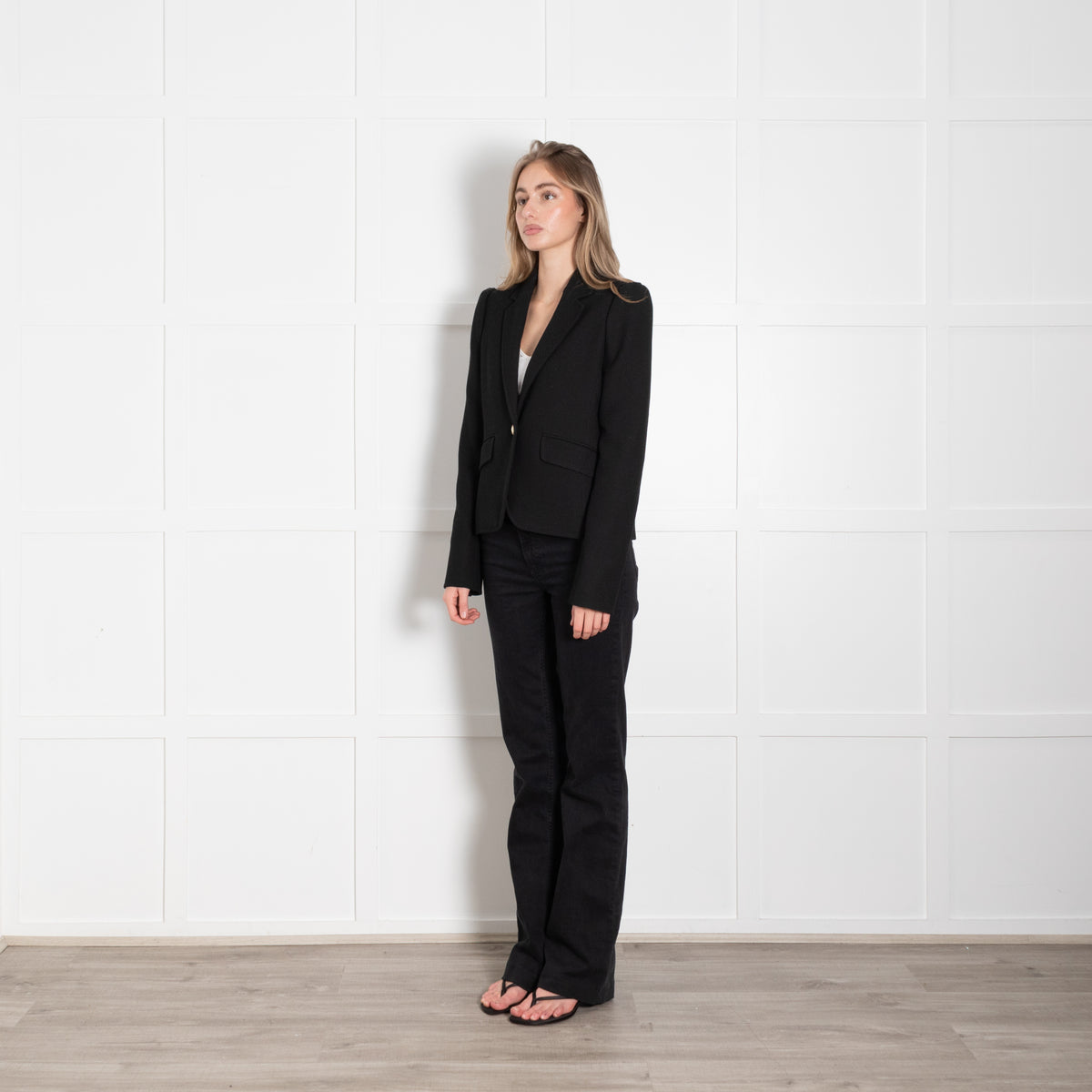 Me + Em Black Textured Blazer Jacket