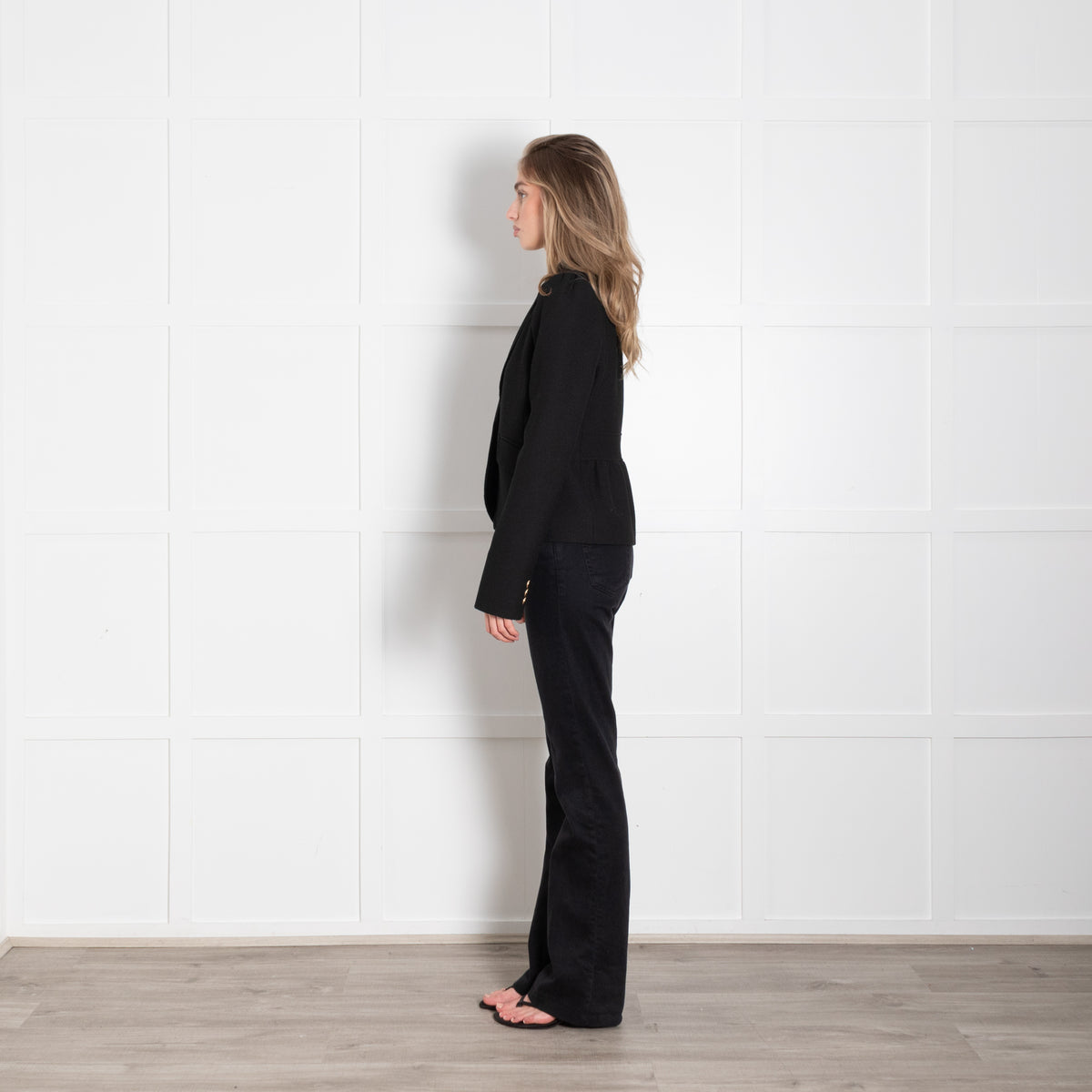 Me + Em Black Textured Blazer Jacket