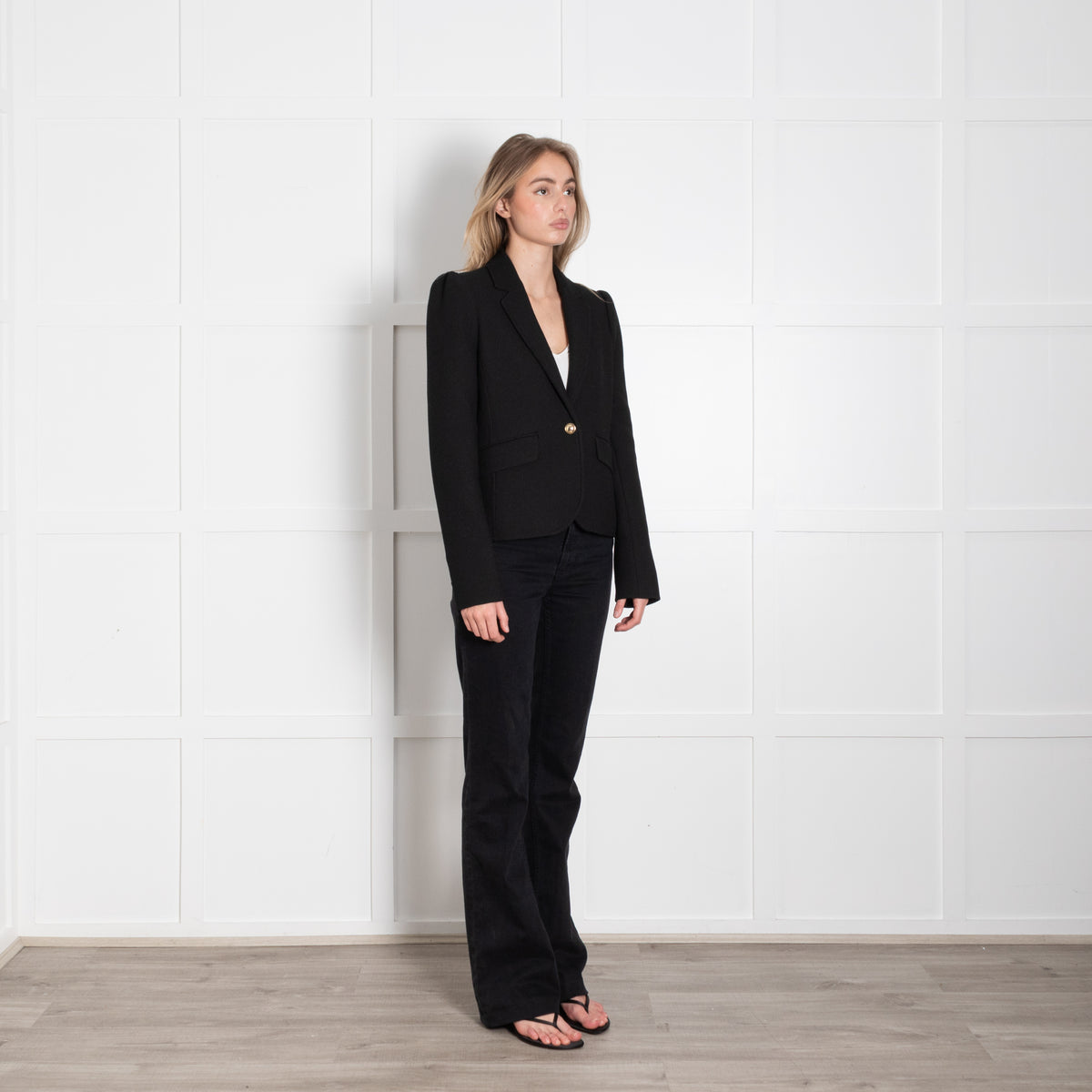Me + Em Black Textured Blazer Jacket