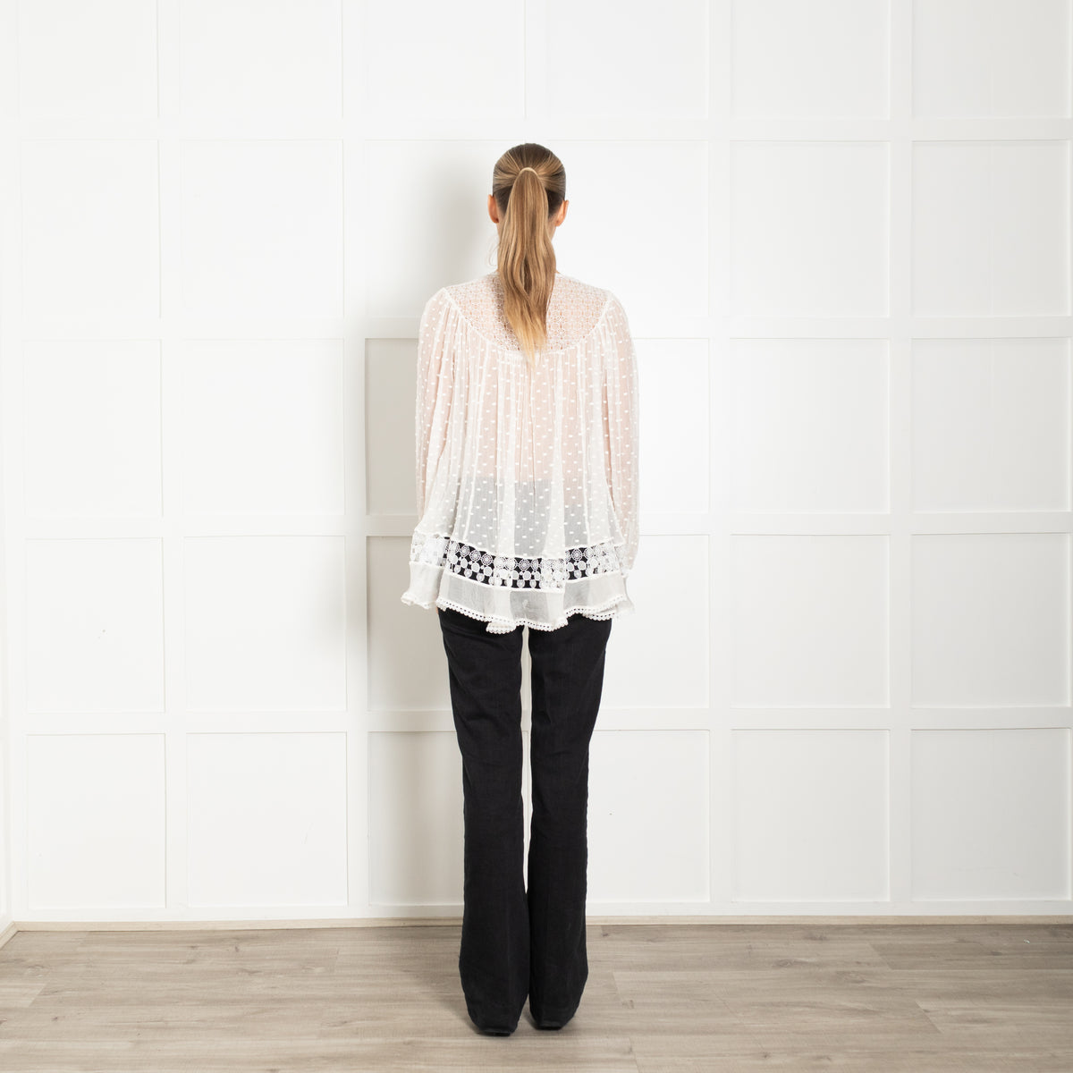 Zimmermann White Lace And Polka Spot Top
